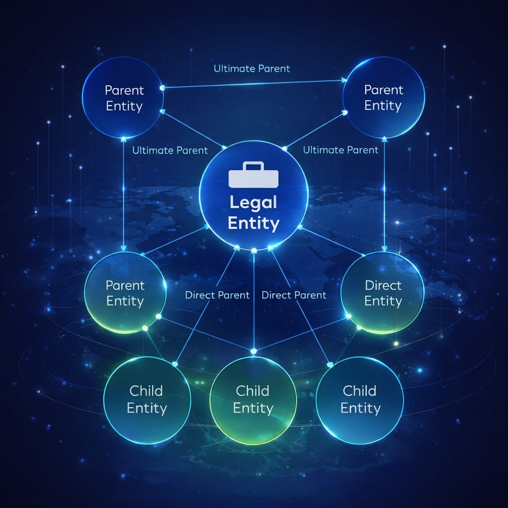 Podatki LEI ravni 2, ki prikazujejo lastniške in nadzorne odnose podjetij